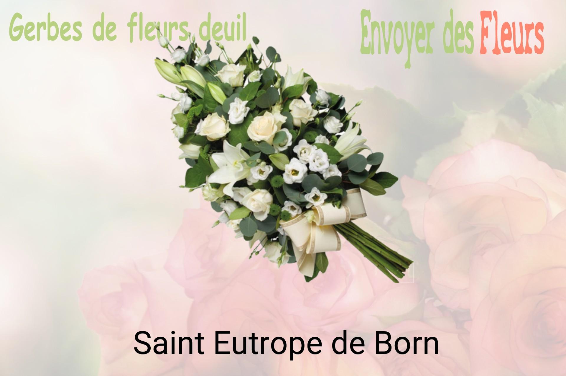 Gerbe de fleurs de deuil livrée à Saint-Eutrope-de-Born